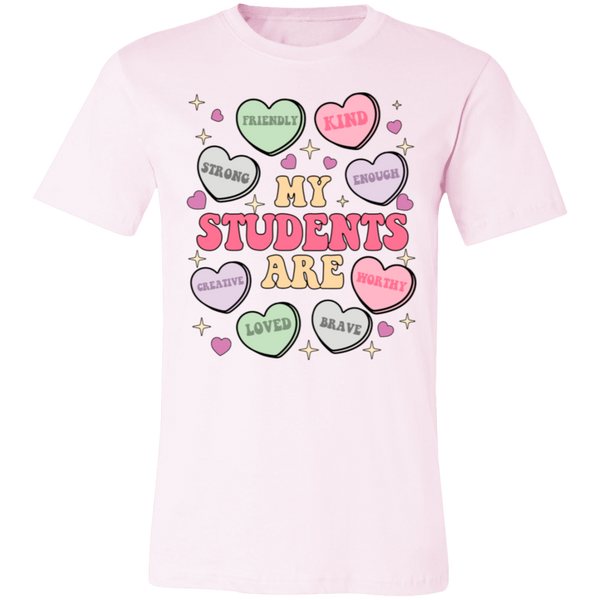 My Students Are My Valentine T-Shirt – Bella+Canvas | Teacher Valentine’s Day Tee | Soft & Stylish Heart Design Shirt