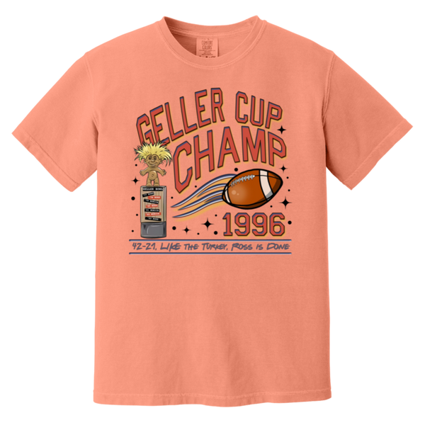 Friends Geller Cup Champion Comfort Colors T-Shirt – Perfect for Thanksgiving and Football Season!