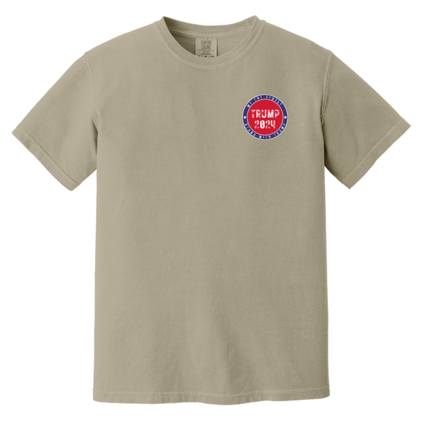 Trump "We The People" Comfort Colors Tee - Powerful Front Patch & Back Design