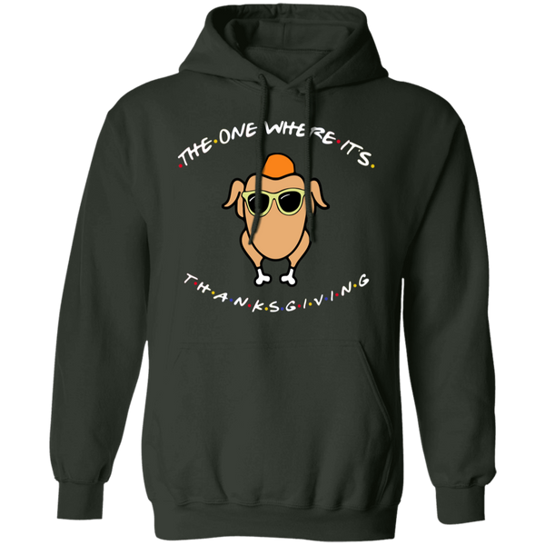 Friends The One Where It’s Thanksgiving Turkey Gildan Hoodie – Cozy Nostalgia for Thanksgiving and Fall!