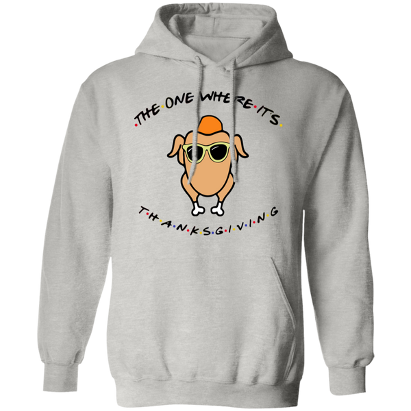 Friends The One Where It’s Thanksgiving Turkey Gildan Hoodie – Cozy Nostalgia for Thanksgiving and Fall!