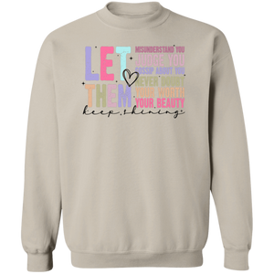 Let Them Keep Shining Crewneck Sweatshirt – Gildan | Unisex Inspirational Winter Wear | Positive Message Clothing