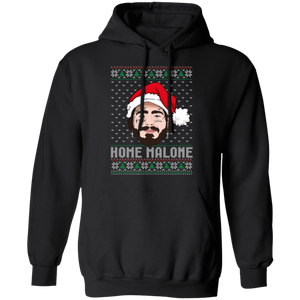 Home Malone Gildan Hoodie – Post Malone & Home Alone Inspired Ugly Christmas Sweater