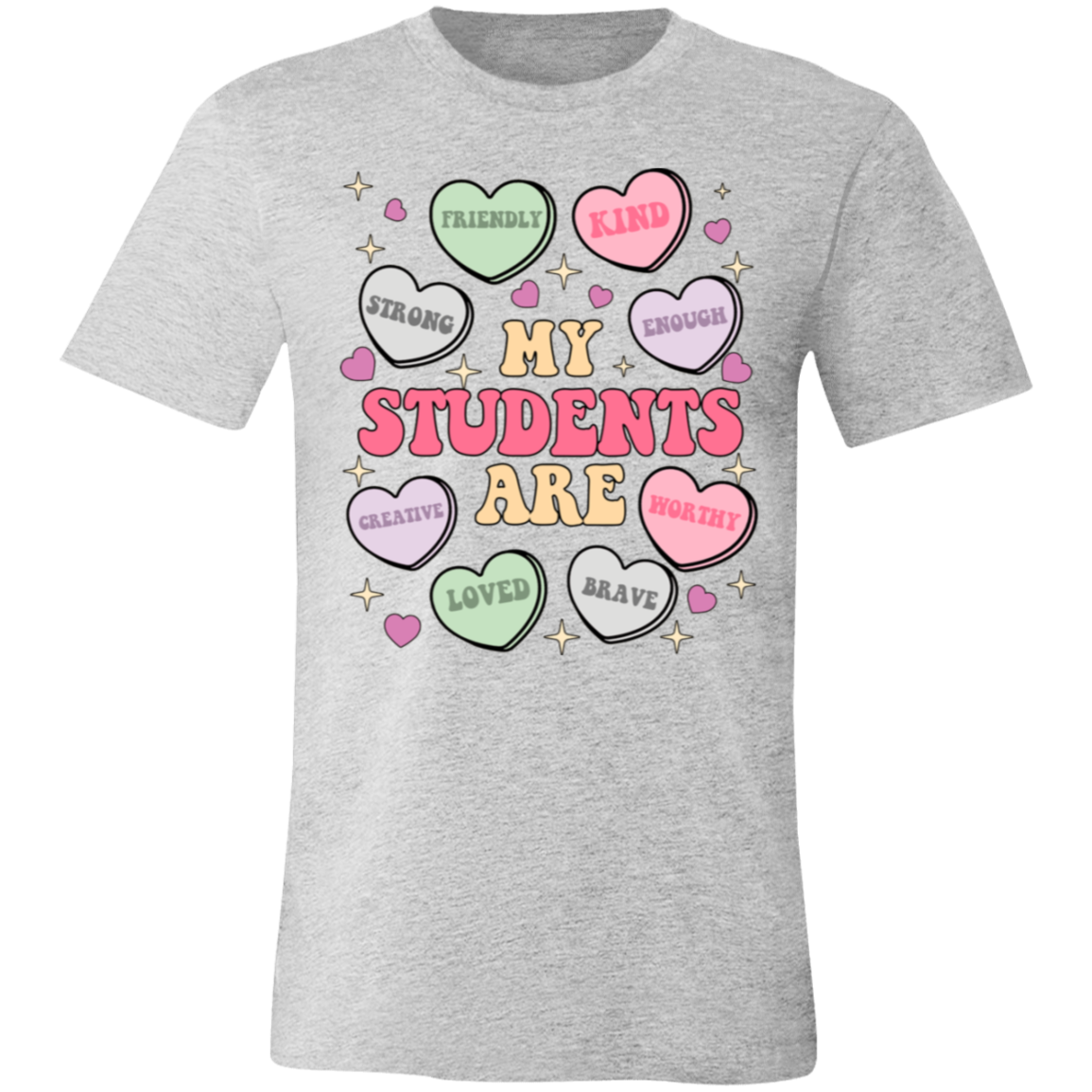 My Students Are My Valentine T-Shirt – Bella+Canvas | Teacher Valentine’s Day Tee | Soft & Stylish Heart Design Shirt