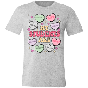 My Students Are My Valentine T-Shirt – Bella+Canvas | Teacher Valentine’s Day Tee | Soft & Stylish Heart Design Shirt