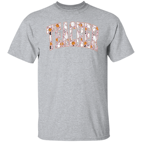 Trendy Halloween Fall T-Shirt – Perfect for Spooky Teachers!