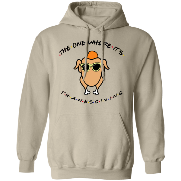 Friends The One Where It’s Thanksgiving Turkey Gildan Hoodie – Cozy Nostalgia for Thanksgiving and Fall!