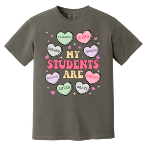 My Students Are My Valentine T-Shirt – Comfort Colors | Teacher Valentine’s Day Tee | Soft & Stylish Heart Design Shirt