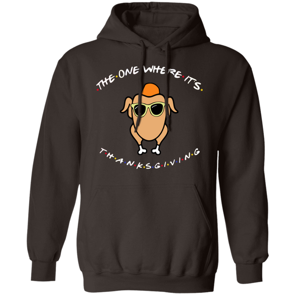 Friends The One Where It’s Thanksgiving Turkey Gildan Hoodie – Cozy Nostalgia for Thanksgiving and Fall!