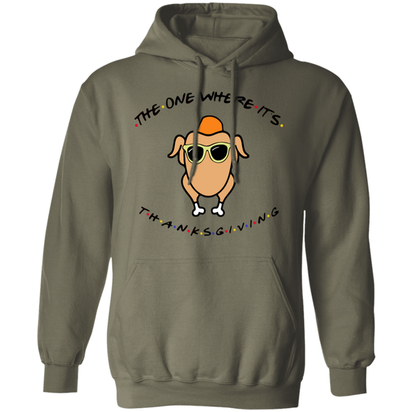 Friends The One Where It’s Thanksgiving Turkey Gildan Hoodie – Cozy Nostalgia for Thanksgiving and Fall!