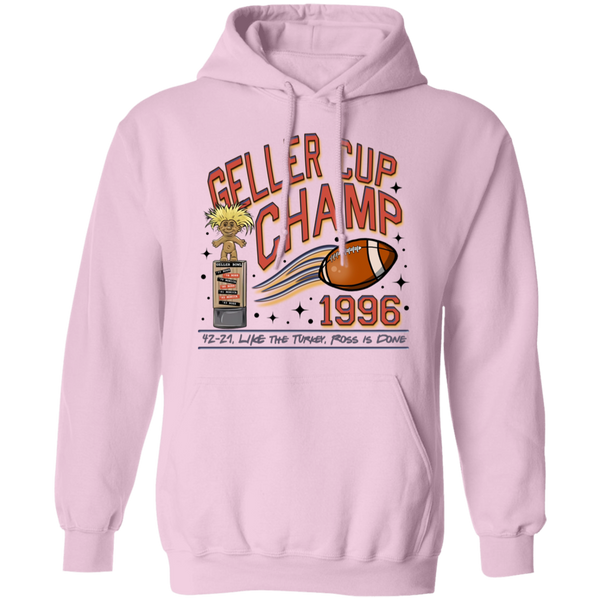 Friends Geller Cup Champion Gildan Hoodie – Perfect for Thanksgiving and Football Season!