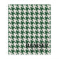 Personalized Houndstooth Blanket – Custom Family Name Throw in Tan, Green, Burgundy, or Orange | Plush Fleece or Sherpa Blanket (50x60 or 60x80)