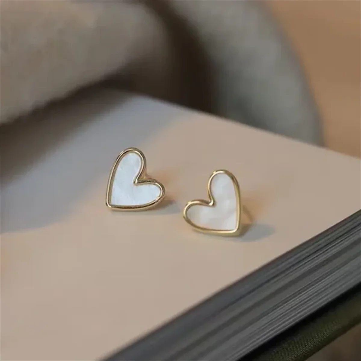 Heart Zircon Earrings | Vintage Green & Gold Earrings | Elegant Women's Jewelry