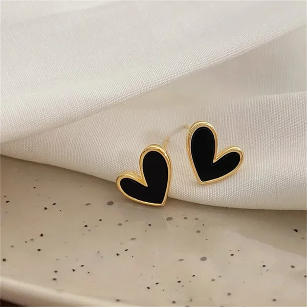 Heart Zircon Earrings | Vintage Green & Gold Earrings | Elegant Women's Jewelry