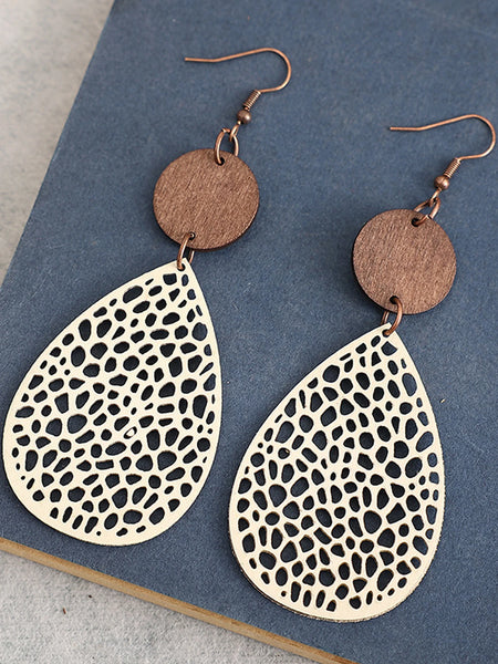 Faux Leather Bohemian Drop Earrings | Vintage Style | Women's Holiday Gift