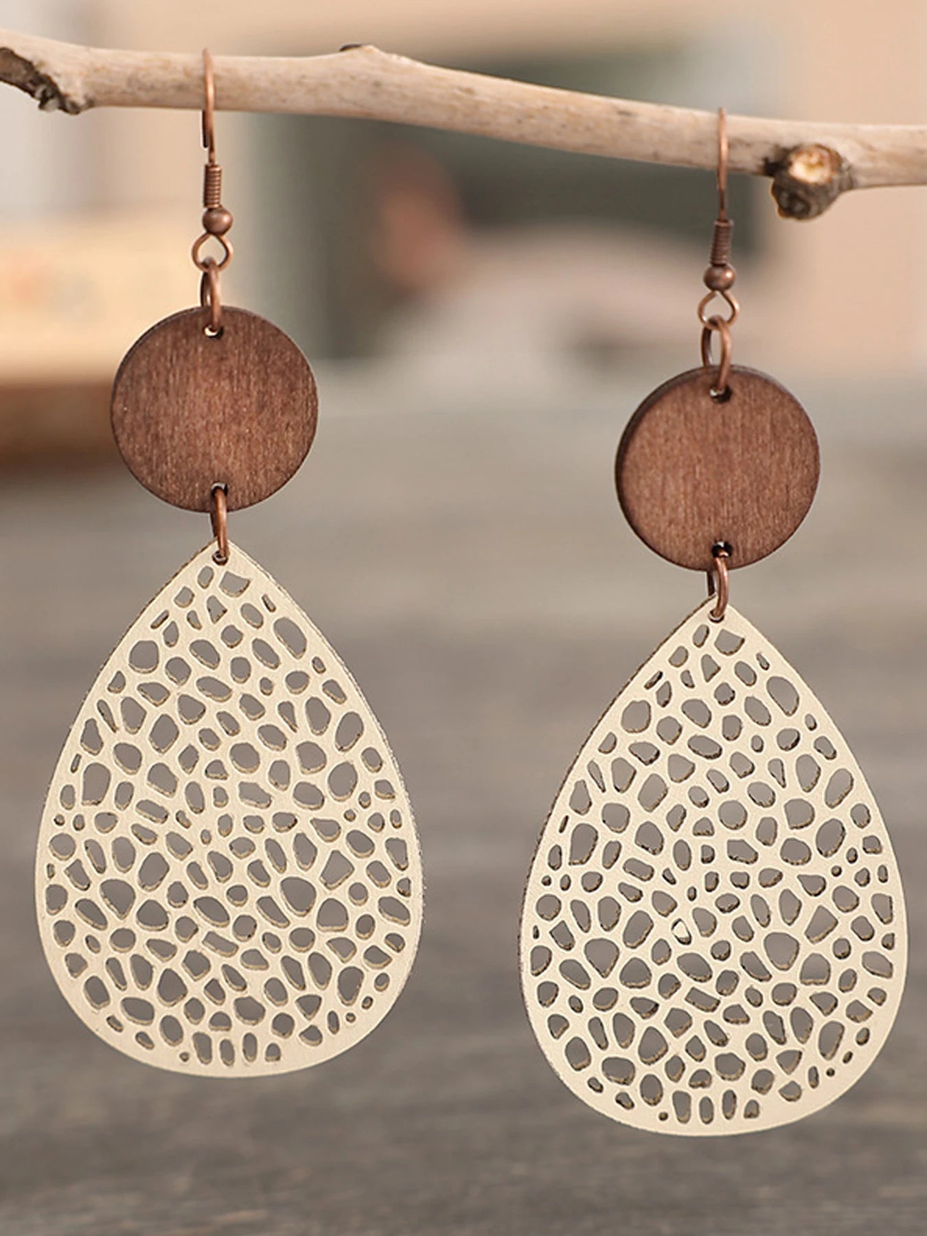 Faux Leather Bohemian Drop Earrings | Vintage Style | Women's Holiday Gift
