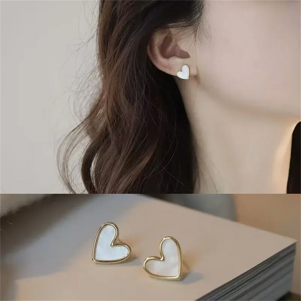 Heart Zircon Earrings | Vintage Green & Gold Earrings | Elegant Women's Jewelry