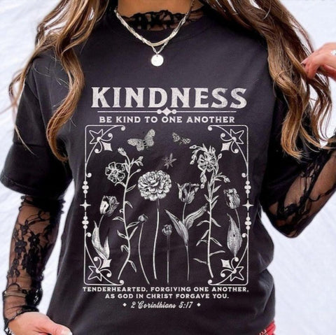 Kindness Tee - Christian Design - Be Kind to One Another - Comfort Colors