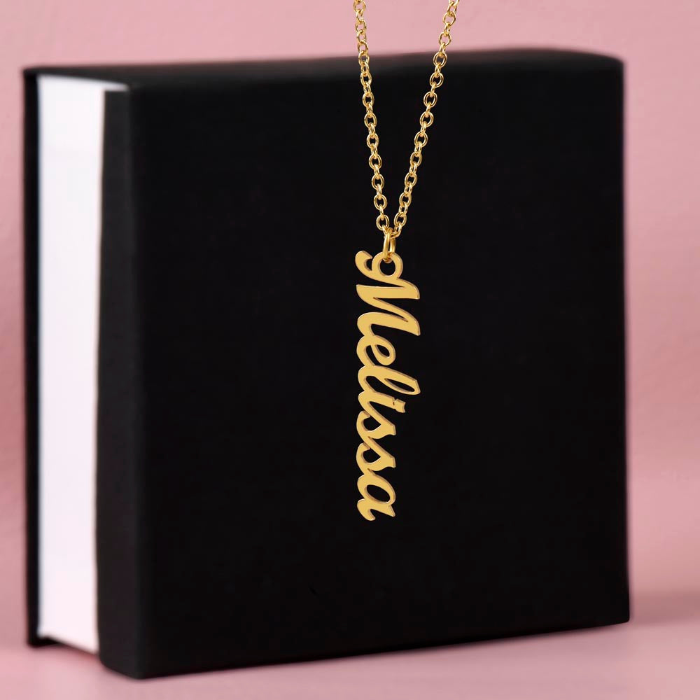 Personalized Vertical Name Necklace for Grandma – A Cherished Gift for Christmas, Birthdays and More!