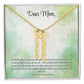 Personalized Vertical Name Necklace - Custom Jewelry Gift for Moms | Holiday, Birthday, Anniversary, Christmas