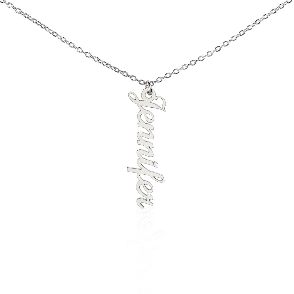 Personalized Multi Vertical Name Necklace | Custom Layered Name Pendant in Stainless Steel or 18k Yellow Gold
