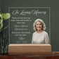 Personalized Memorial Acrylic Light – In Loving Memory Gift, Custom Photo Remembrance Lamp, Bereavement Sympathy Gift for Loss of Mom or Loved One