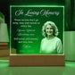 Personalized Memorial Acrylic Light – In Loving Memory Gift, Custom Photo Remembrance Lamp, Bereavement Sympathy Gift for Loss of Mom or Loved One