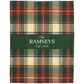Personalized Cream & Red Tartan Christmas Blanket – Ralph Lauren Inspired Plaid Family Throw | Custom Sherpa or Fleece Blanket (50x60 or 60x80)