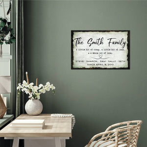 Personalized Modern Farmhouse Metal Sign – Custom Family Wall Art