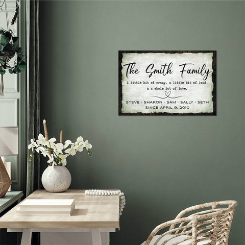 Personalized Modern Farmhouse Metal Sign – Custom Family Wall Art