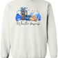 Personalized Winter Basics Gildan Crewneck Sweatshirt | Monogram Coffee Cup Design | Cozy Seasonal Apparel