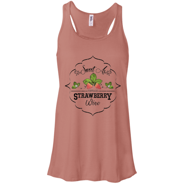 Sweet as Strawberry Wine Flowy Racerback Tank Mauve