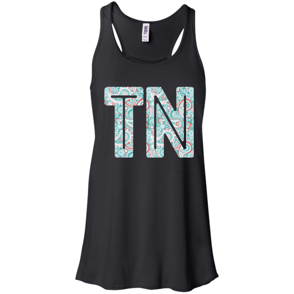 Paisley Tennessee Flowy Racerback Tank Top Black