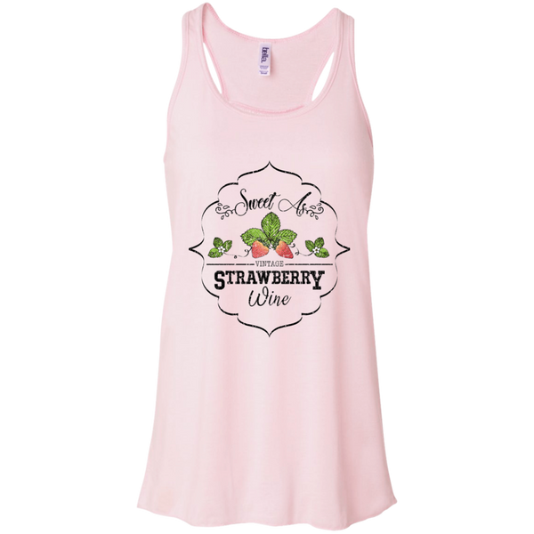 Sweet as Strawberry Wine Flowy Racerback Tank Soft Pink