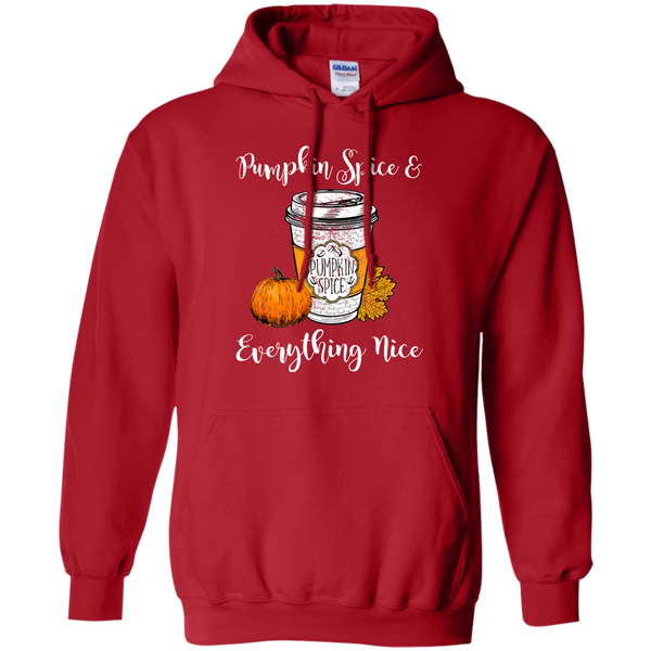 Pumpkin Spice and Everything Nice Hoodie Sweatshirt Red