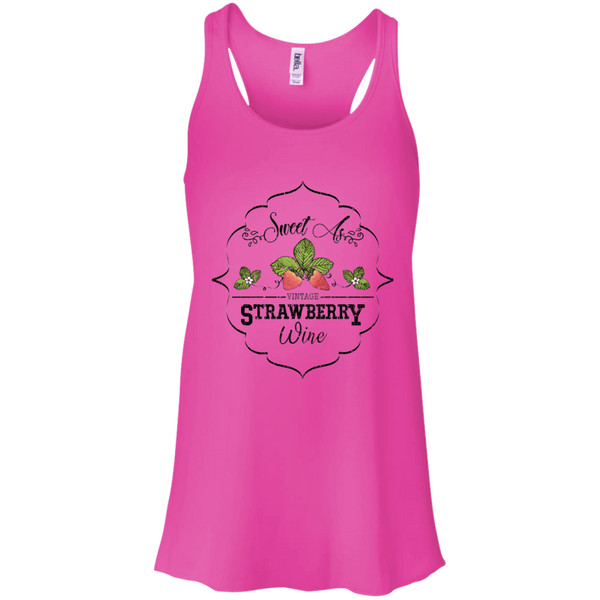 Sweet as Strawberry Wine Flowy Racerback Tank Pink