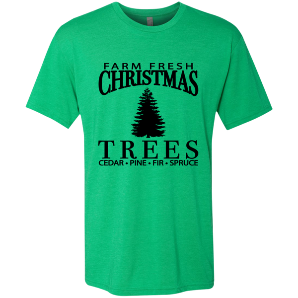 Farm Fresh Christmas Trees Triblend T-Shirt – Festive & Cozy for the Holidays!