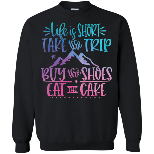 Life Is Short Gildan Crewneck Pullover Sweatshirt – Comfort Meets Style