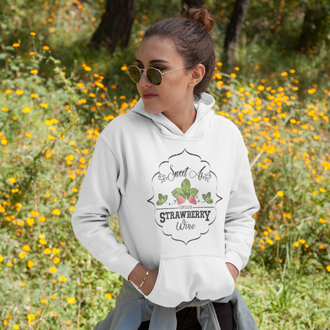 Sweet as Strawberry Wine Hoodie Sweatshirt White